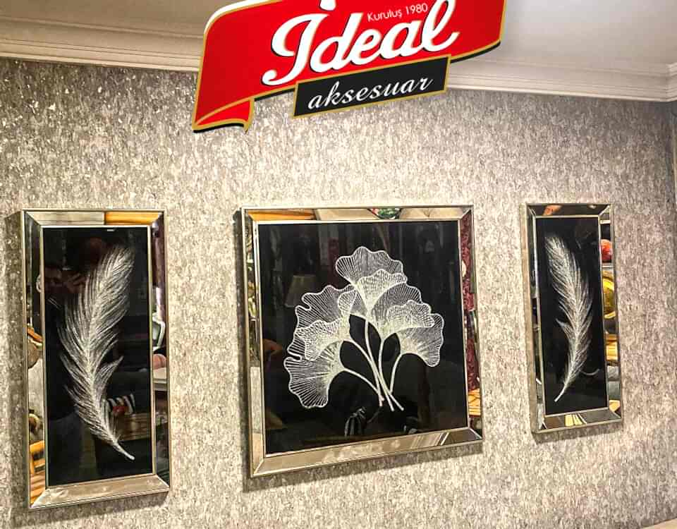 Tüy Tablo Seti Gümüş